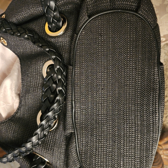Michael Kors Black Hobo Bag with Gold Accents - Picture 3 of 3